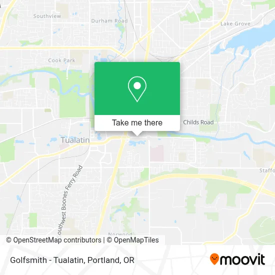 Golfsmith - Tualatin map