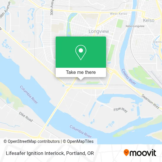 Lifesafer Ignition Interlock map