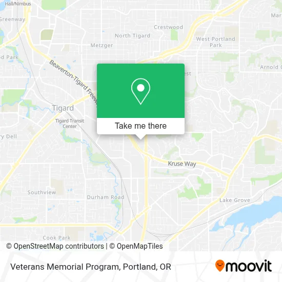 Veterans Memorial Program map