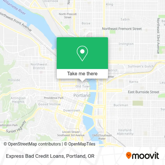 Express Bad Credit Loans map