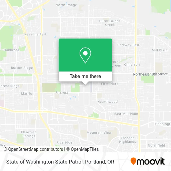 State of Washington State Patrol map