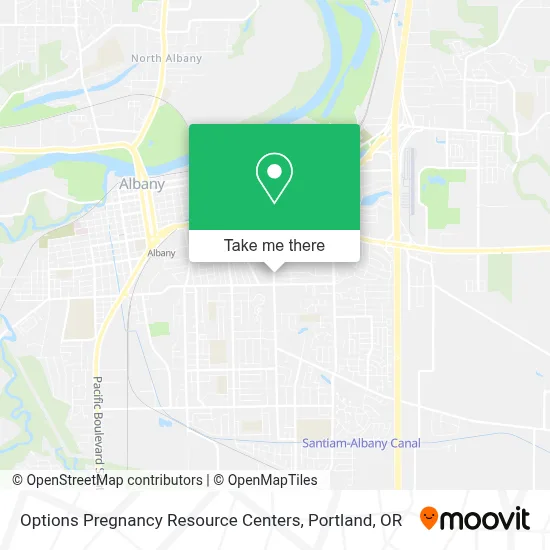Options Pregnancy Resource Centers map