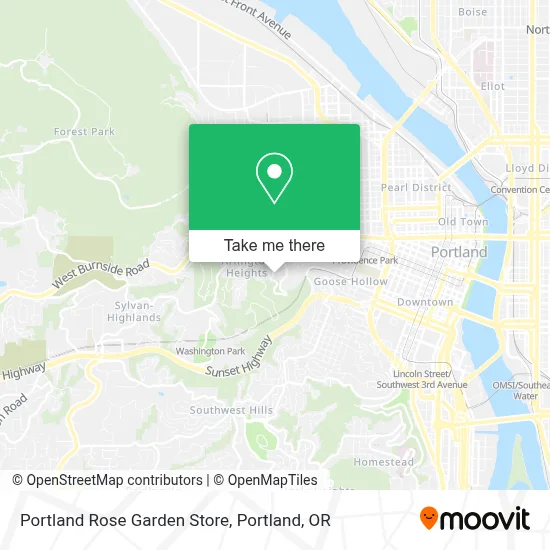 Portland Rose Garden Store map
