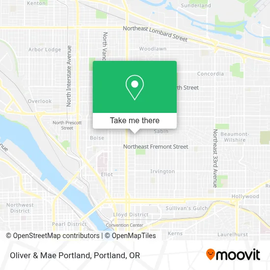 Oliver & Mae Portland map