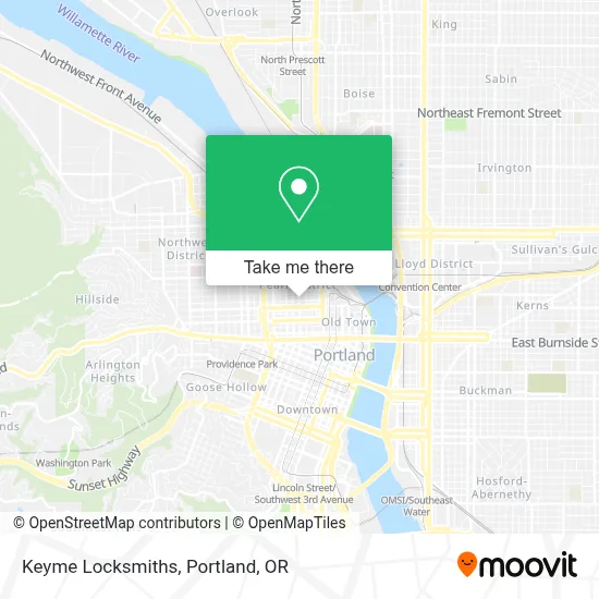 Keyme Locksmiths map