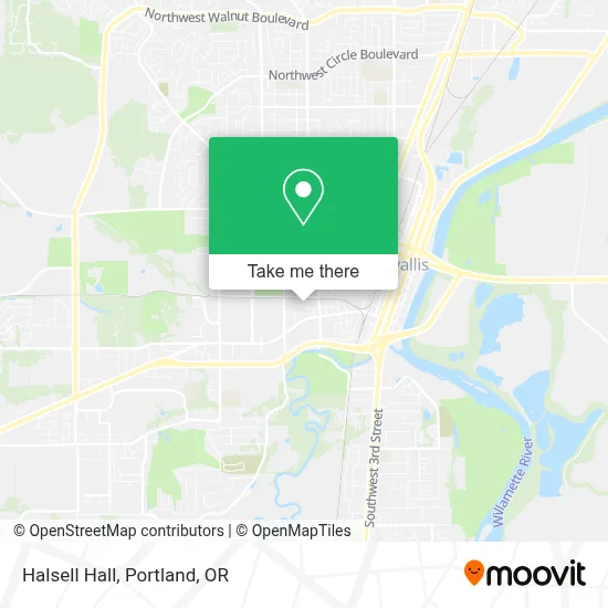 Halsell Hall map