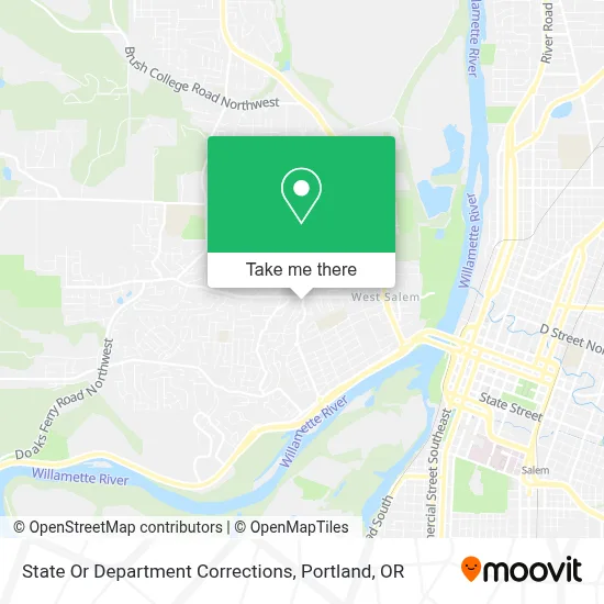 State Or Department Corrections map