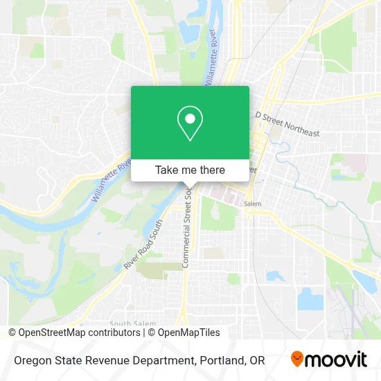 Oregon State Revenue Department map