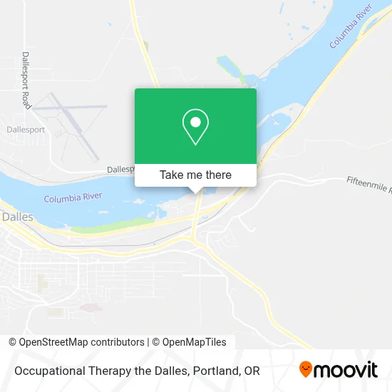 Occupational Therapy the Dalles map