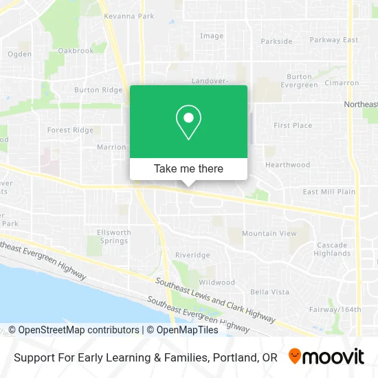 Support For Early Learning & Families map