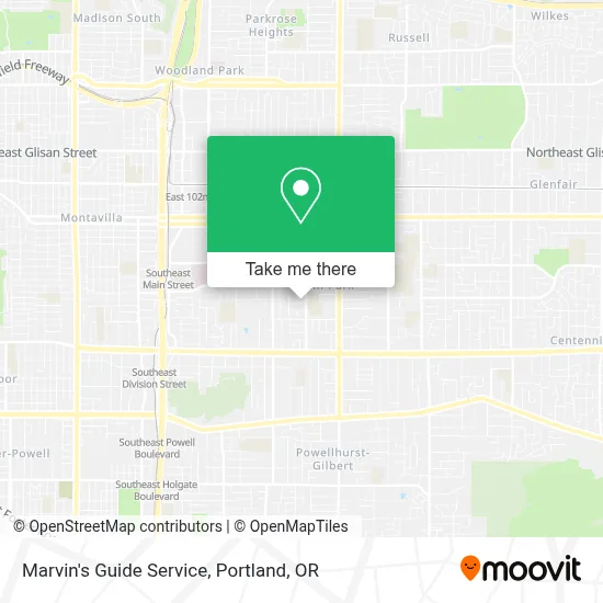 Marvin's Guide Service map