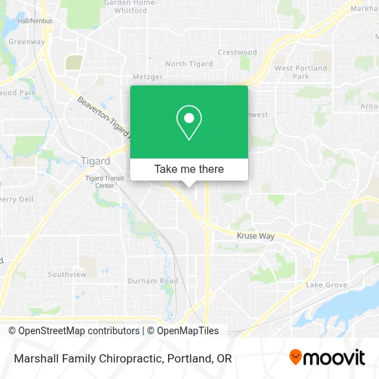 Marshall Family Chiropractic map