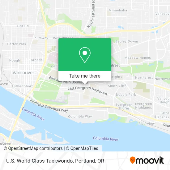 U.S. World Class Taekwondo map