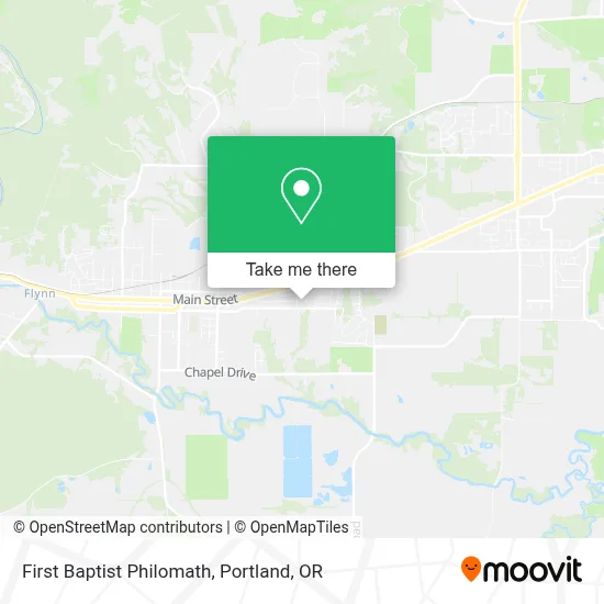 First Baptist Philomath map