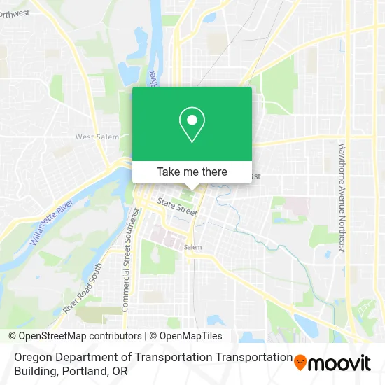 Oregon Department of Transportation Transportation Building map