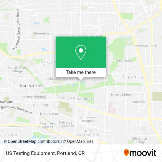 US Testing Equipment map