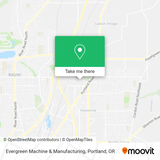 Evergreen Machine & Manufacturing map