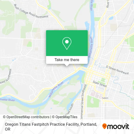 Oregon Titans Fastpitch Practice Facility map