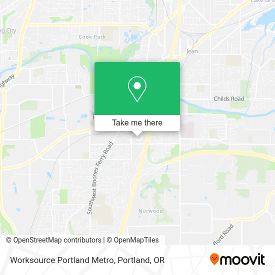 Worksource Portland Metro map