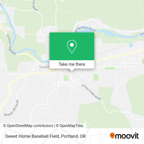 Sweet Home Baseball Field map