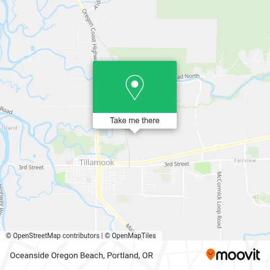 Oceanside Oregon Beach map