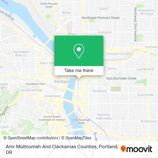 Amr Multnomah And Clackamas Counties map