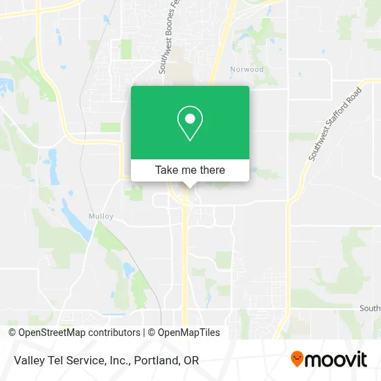 Valley Tel Service, Inc. map