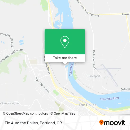 Fix Auto the Dalles map