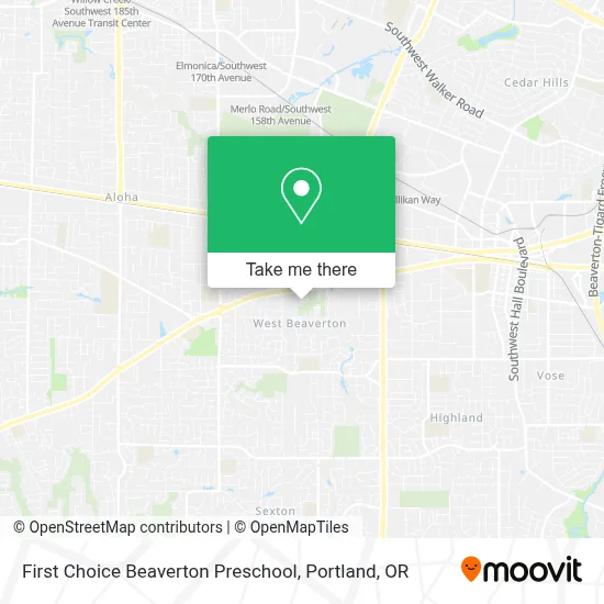 First Choice Beaverton Preschool map