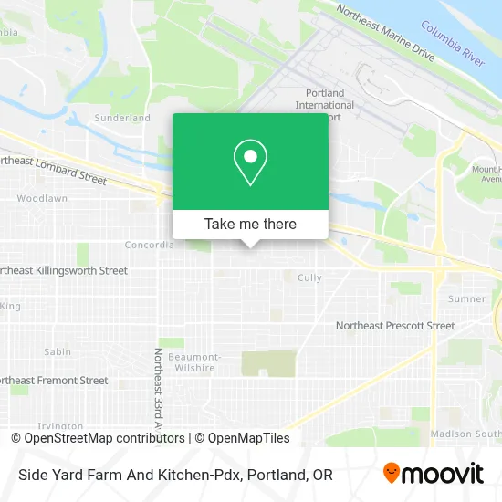 Side Yard Farm And Kitchen-Pdx map