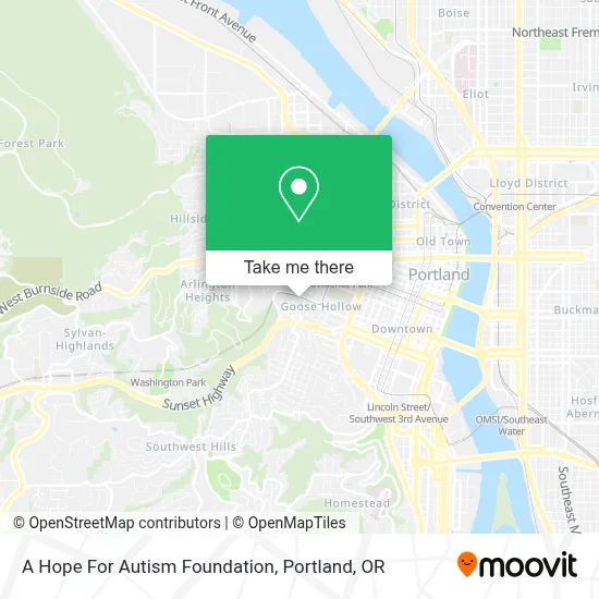 A Hope For Autism Foundation map