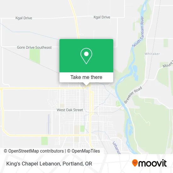 King's Chapel Lebanon map
