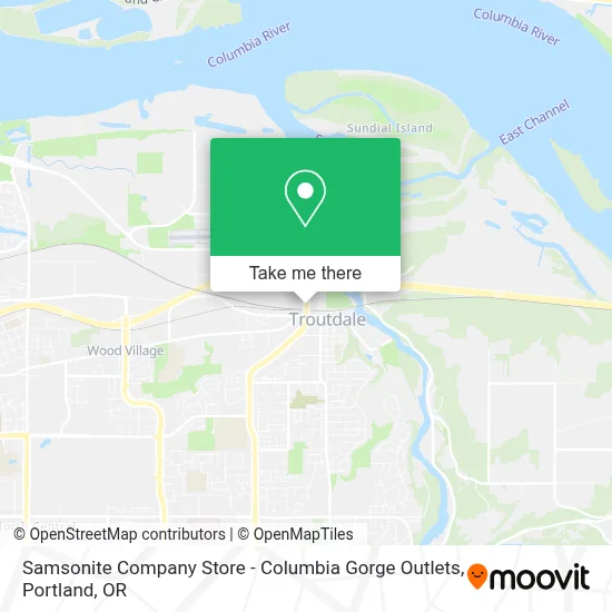 Samsonite Company Store - Columbia Gorge Outlets map