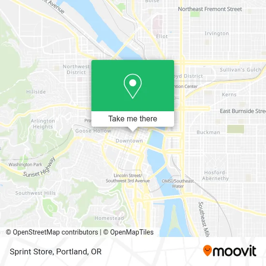 Sprint Store map