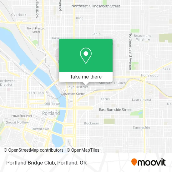 Portland Bridge Club map