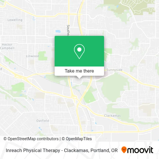 Inreach Physical Therapy - Clackamas map