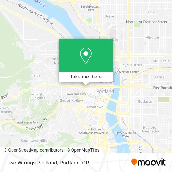 Two Wrongs Portland map