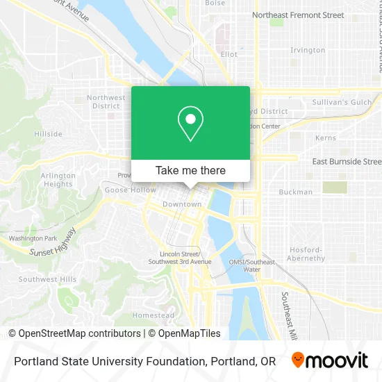 Portland State University Foundation map