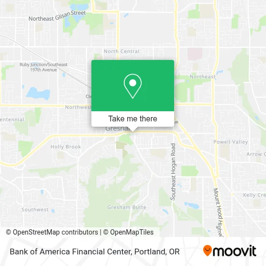 Bank of America Financial Center map
