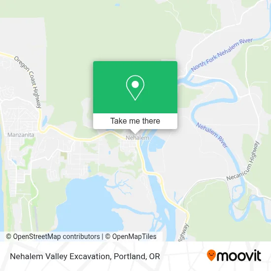 Nehalem Valley Excavation map