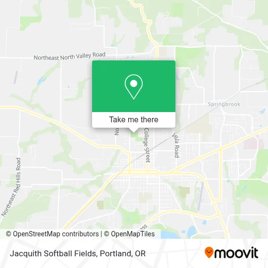 Jacquith Softball Fields map
