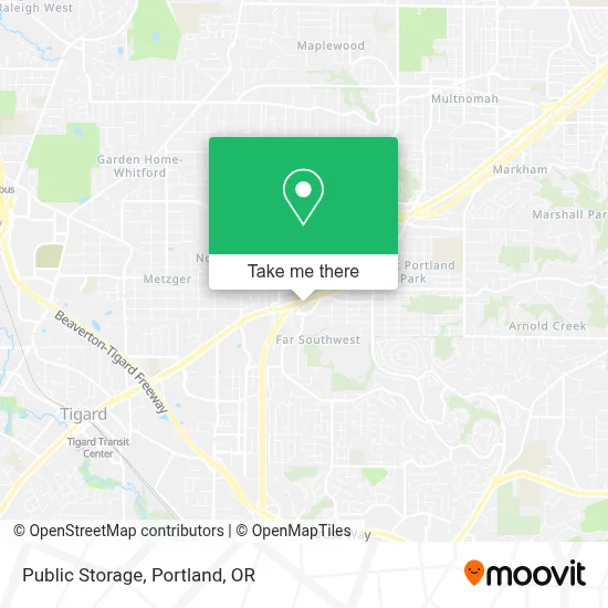 Public Storage map