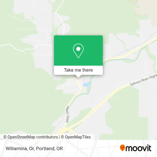 Willamina, Or map