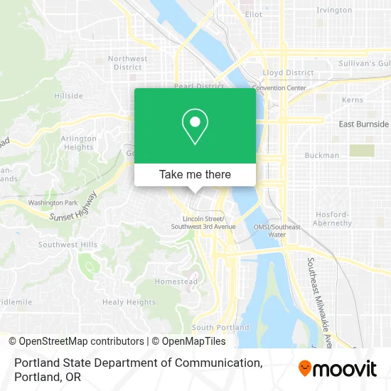 Portland State Department of Communication map