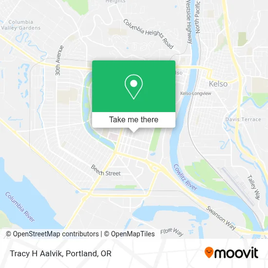 Tracy H Aalvik map