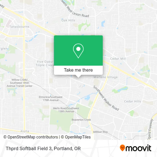 Thprd Softball Field 3 map