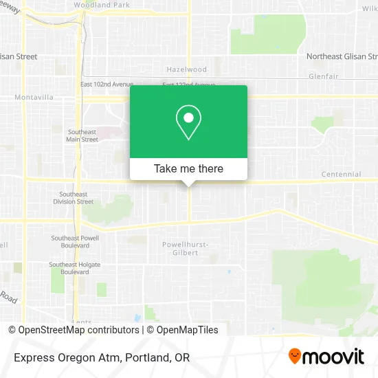 Express Oregon Atm map
