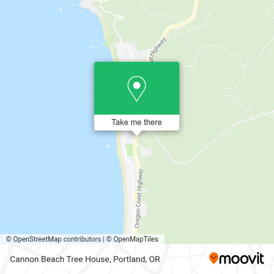 Cannon Beach Tree House map