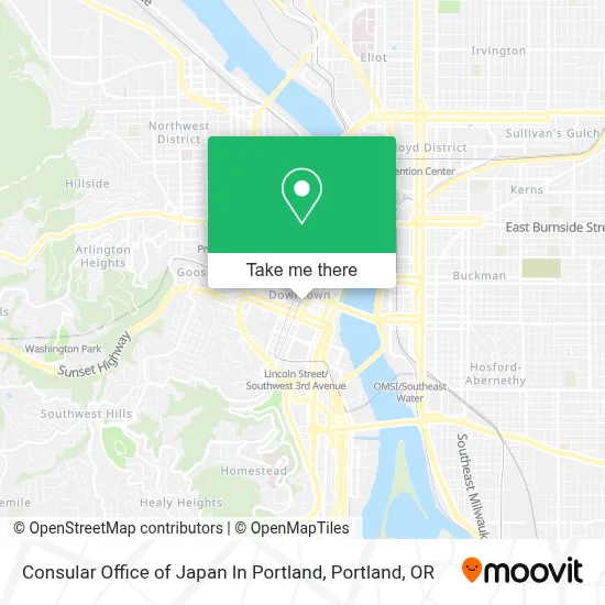 Consular Office of Japan In Portland map