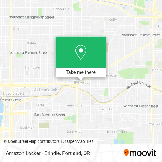 Amazon Locker - Brindle map